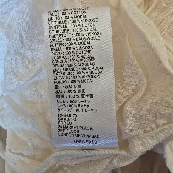 Anthropologie Melody Lace Trim Button Front Tie Back Patchwork Dress - Picture 8 of 12